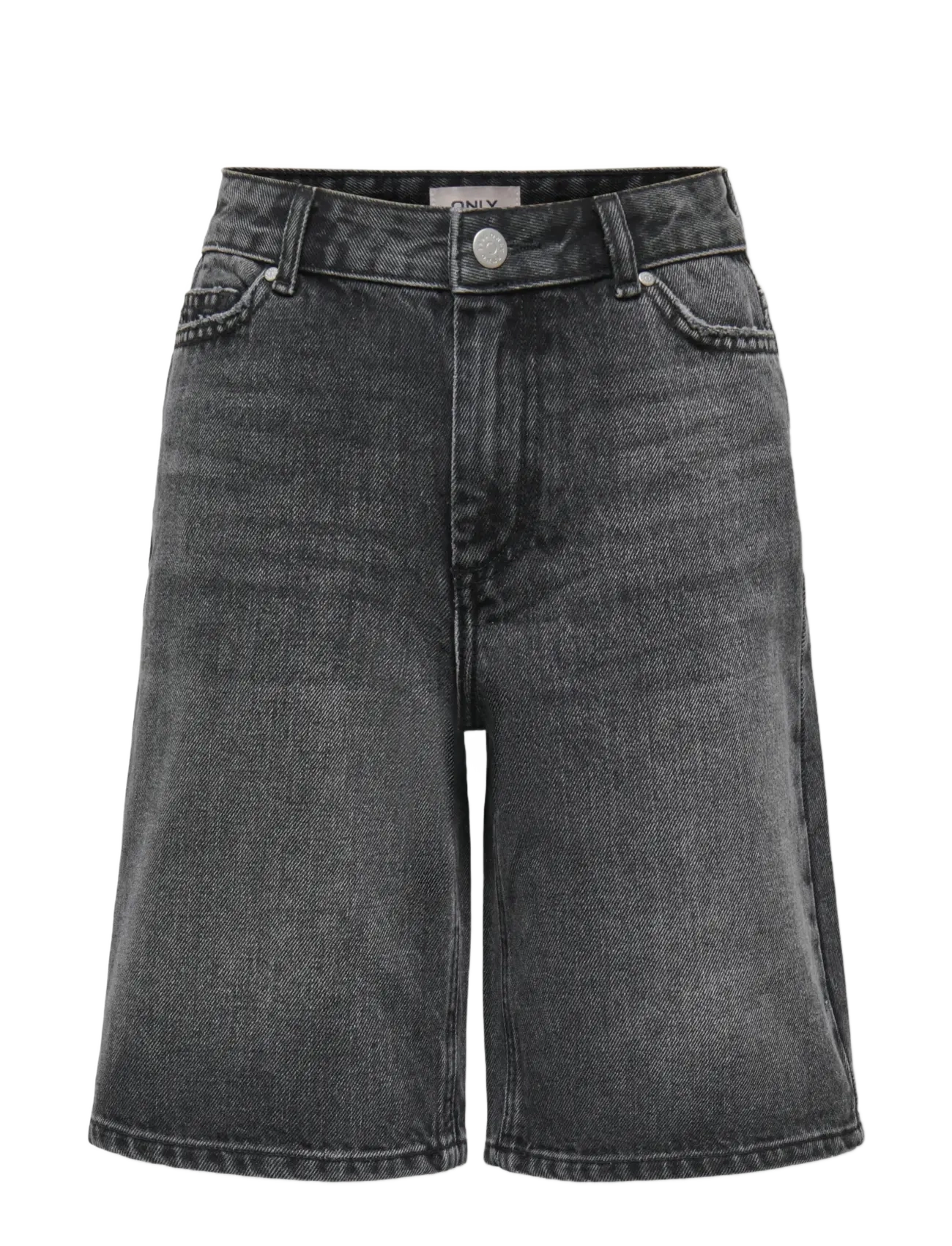 Kids Only KOGSONNY HW WIDE DNM SHORTS NOOS - Denim shorts - WASHED BLACK / grey