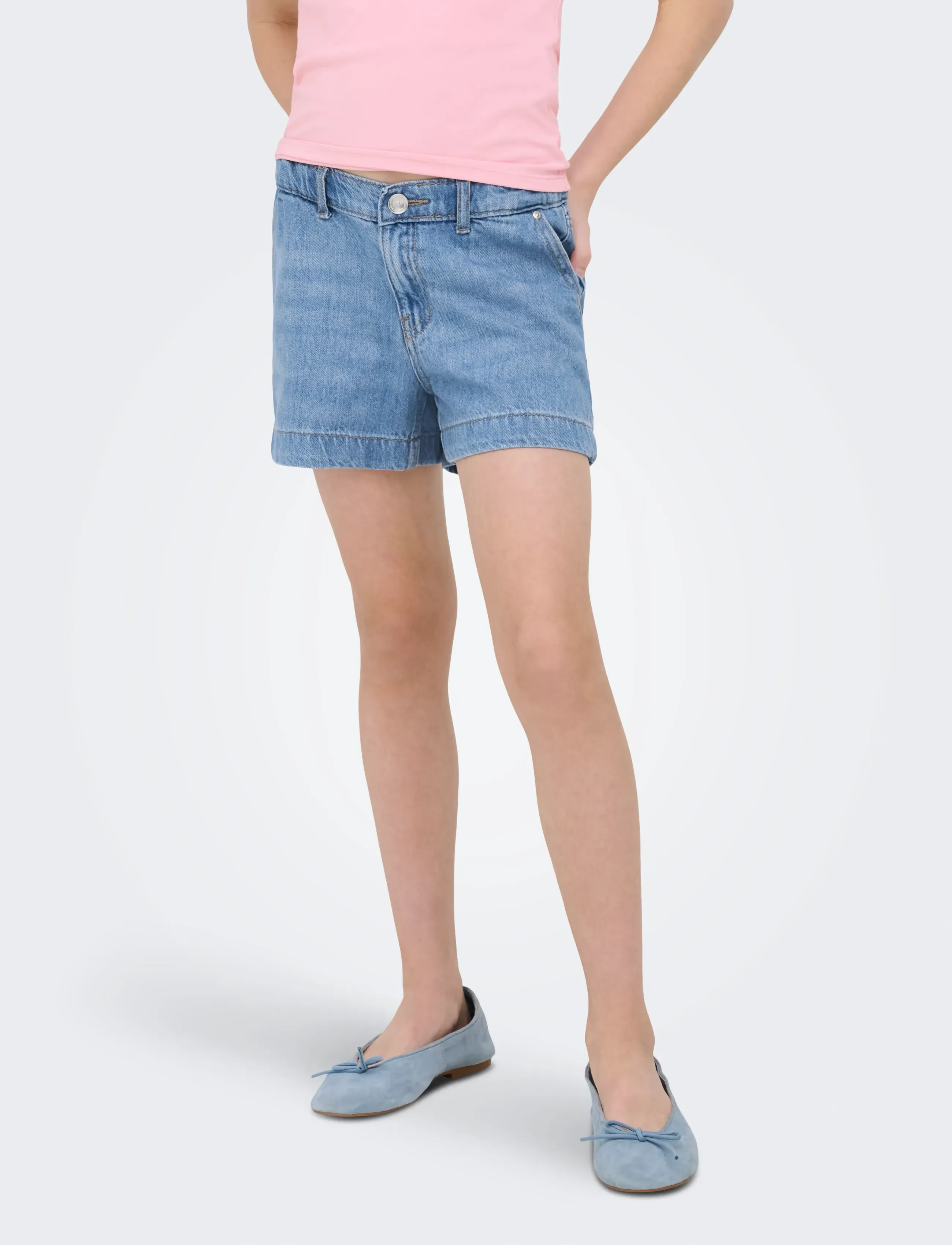 Kids Only KOGCOMET MID WIDE SHORTS DNM LB NOOS - Shorts - LIGHT BLUE DENIM / blue