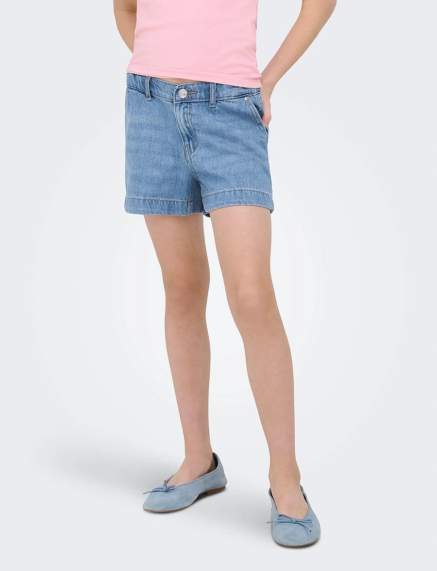 Kids Only - KOGCOMET MID WIDE SHORTS DNM LB NOOS - jeansshorts - light blue denim - 0