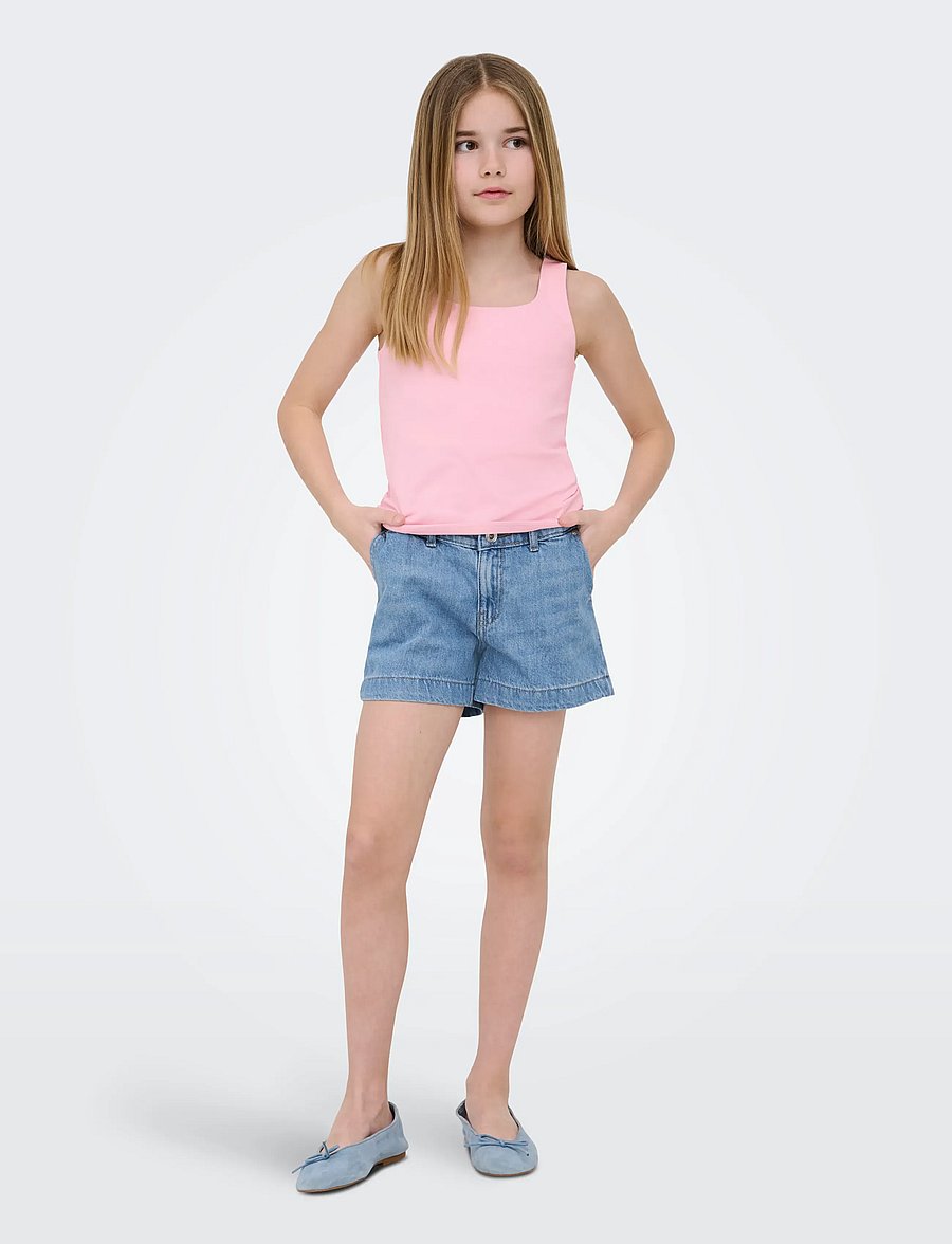 Kids Only - KOGCOMET MID WIDE SHORTS DNM LB NOOS - jeansshorts - light blue denim - 4