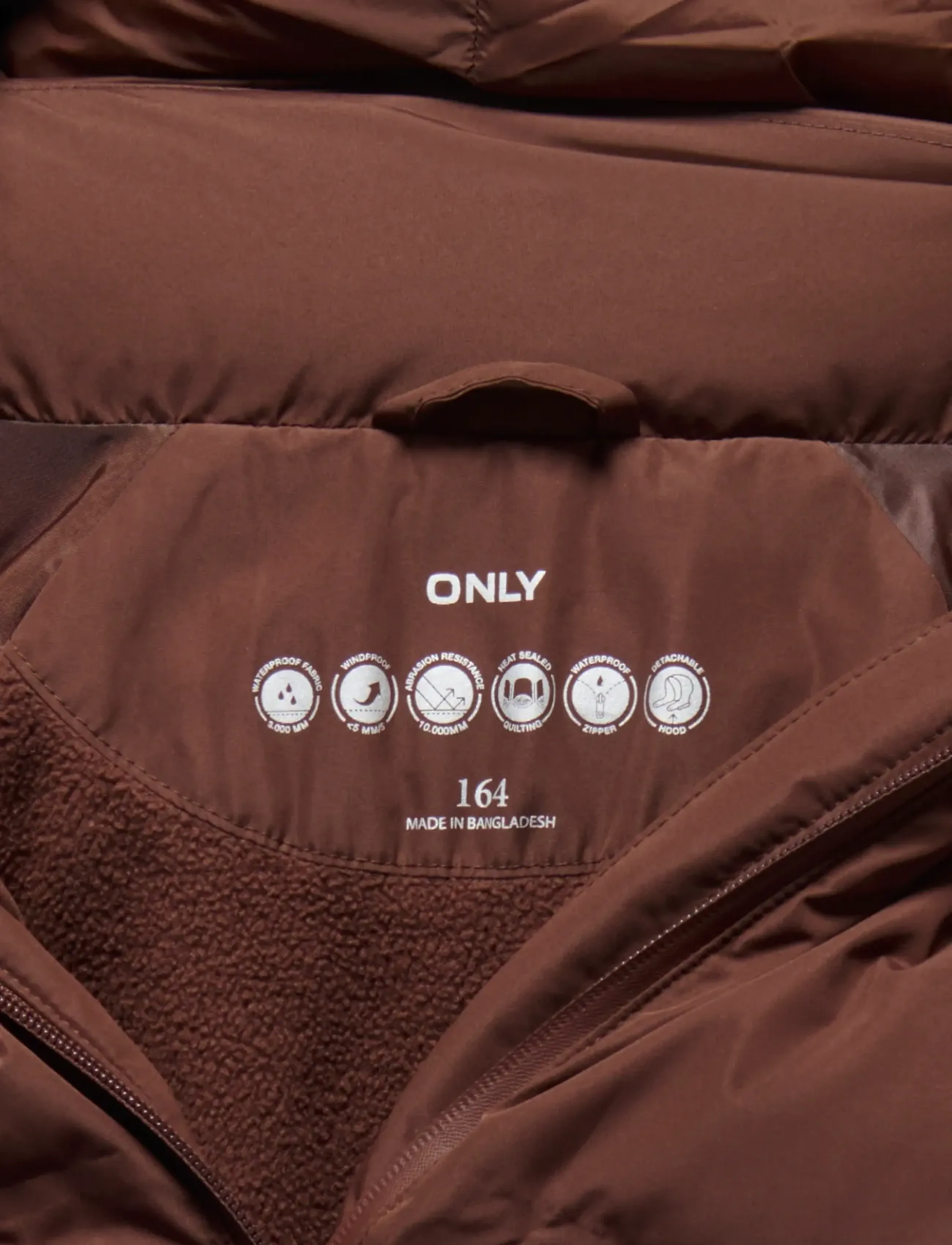 Kids Only - KOGELLIE FUNCTIONAL HOOD JACKET OTW NOOS - soojad ja polsterdatud - brown stone - 3