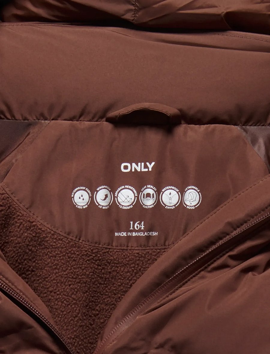 Kids Only - KOGELLIE FUNCTIONAL HOOD JACKET OTW NOOS - soojad ja polsterdatud - brown stone - 3