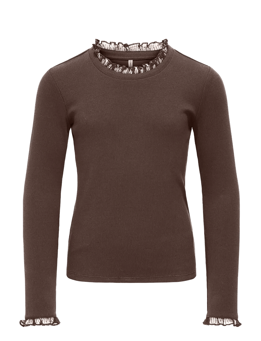 Kids Only - KOGLESLIE L/S LACE MIX TOP JRS - bracken - 0