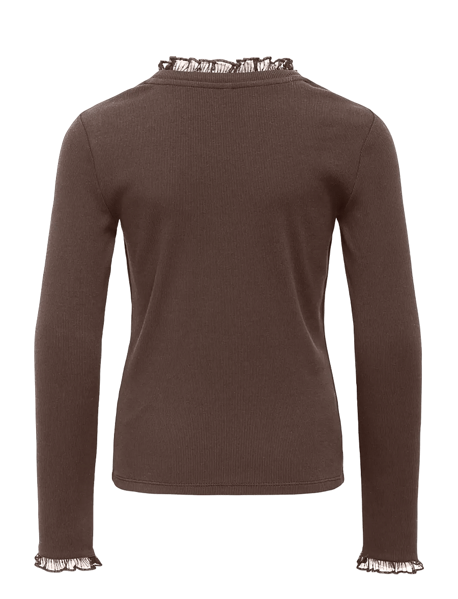 Kids Only - KOGLESLIE L/S LACE MIX TOP JRS - bracken - 1
