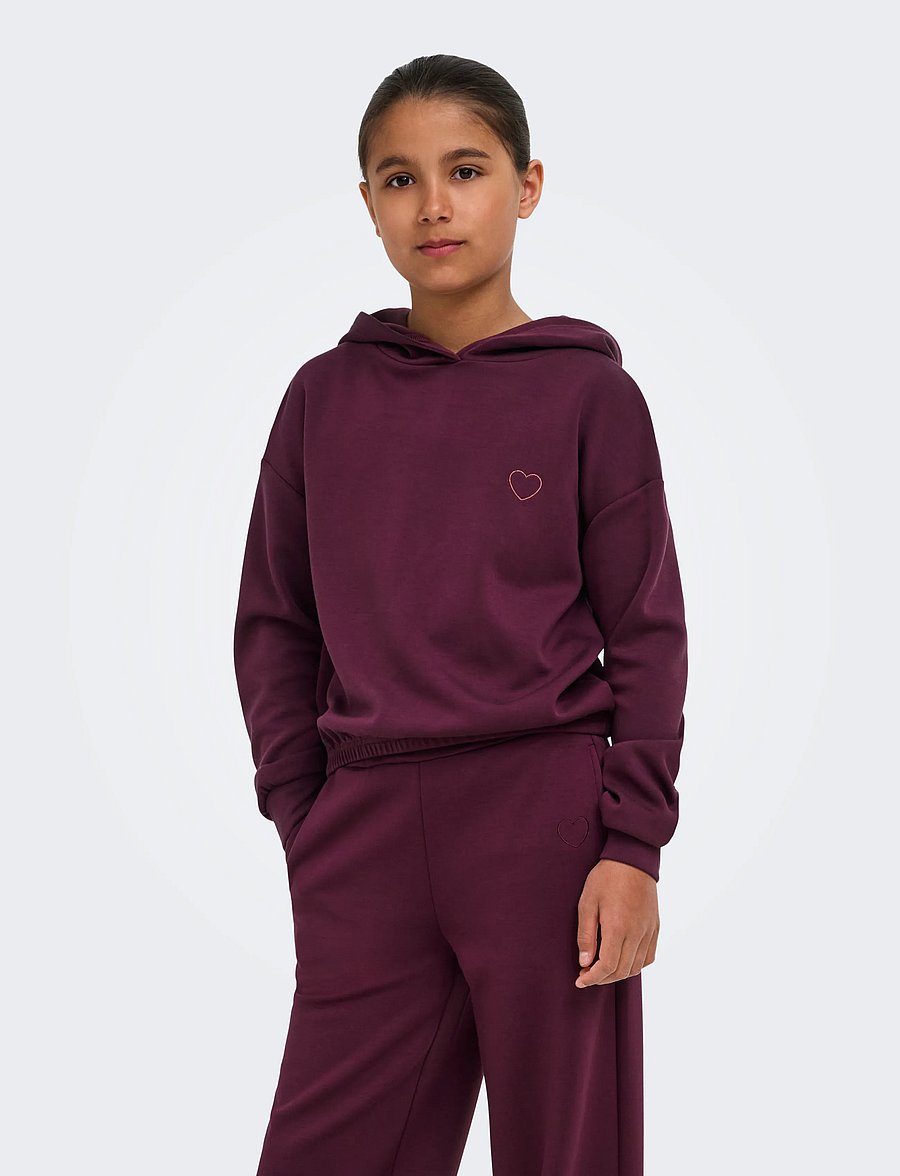 Kids Only - KOGADA-COOPER HEART L/S HOOD FR SWT NOOS - hættetrøjer - fig - 0