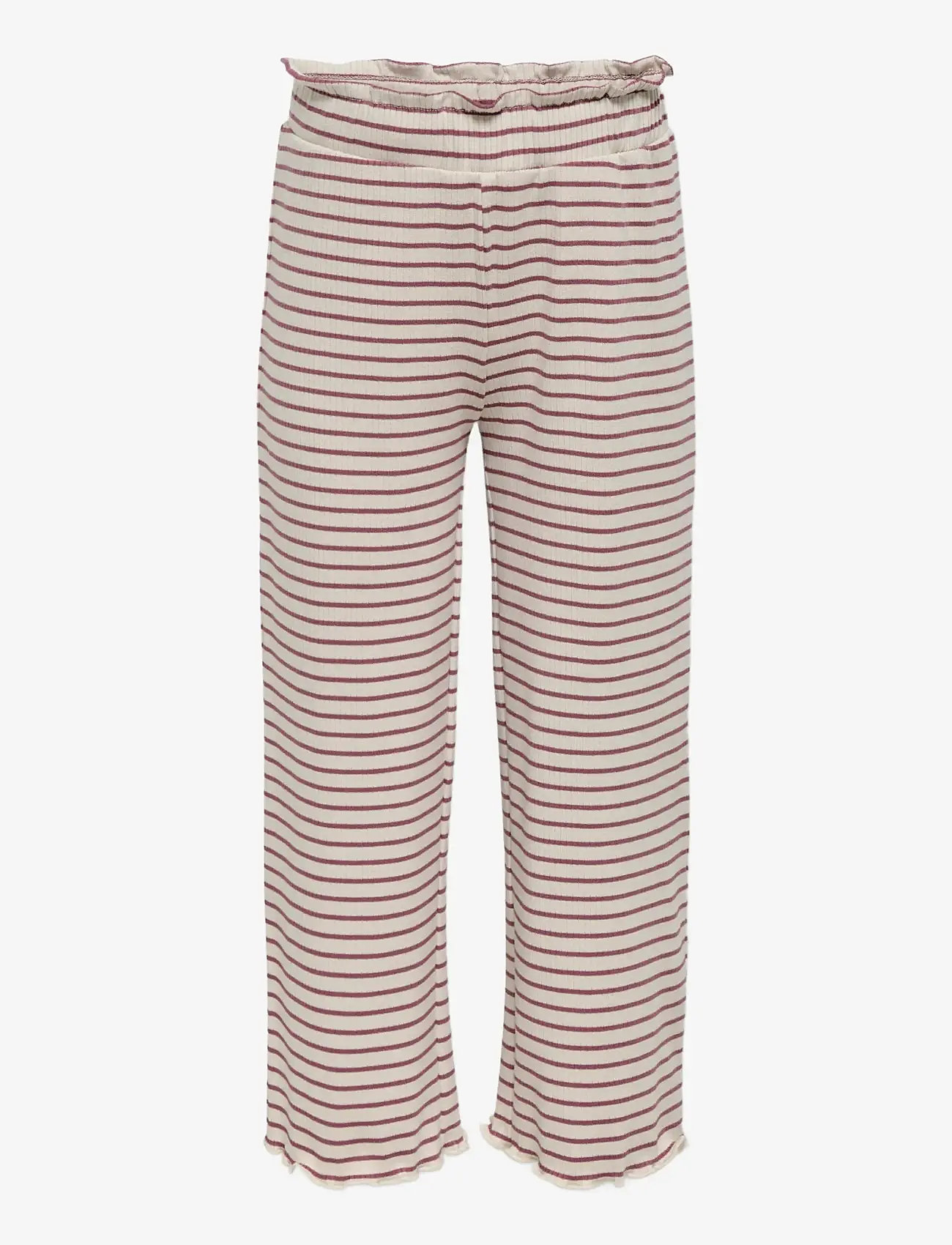 Kids Only - KMGMAUDE LIFE STRIPE WIDE PANT JRS NOOS - babybyxor - oatmeal - 1
