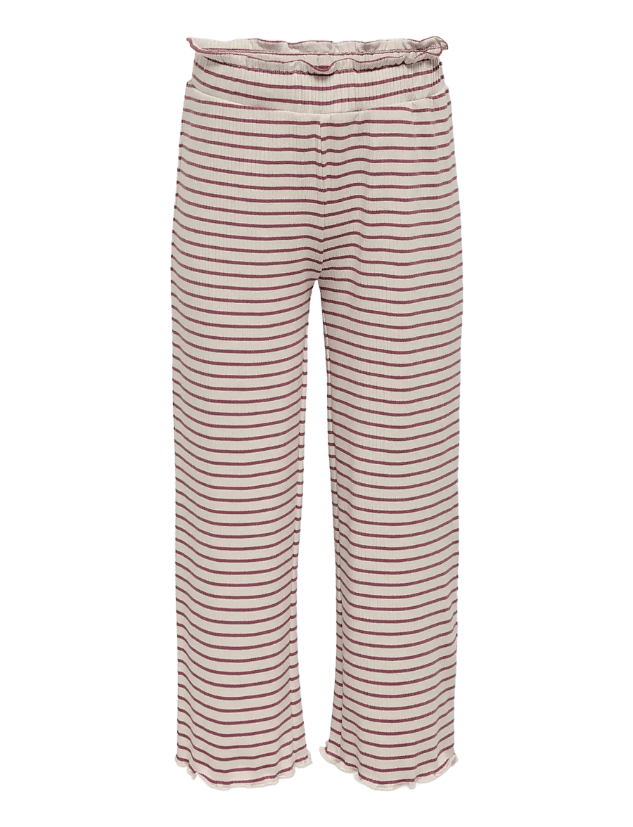 Kids Only - KMGMAUDE LIFE STRIPE WIDE PANT JRS NOOS - babybukser - oatmeal - 1