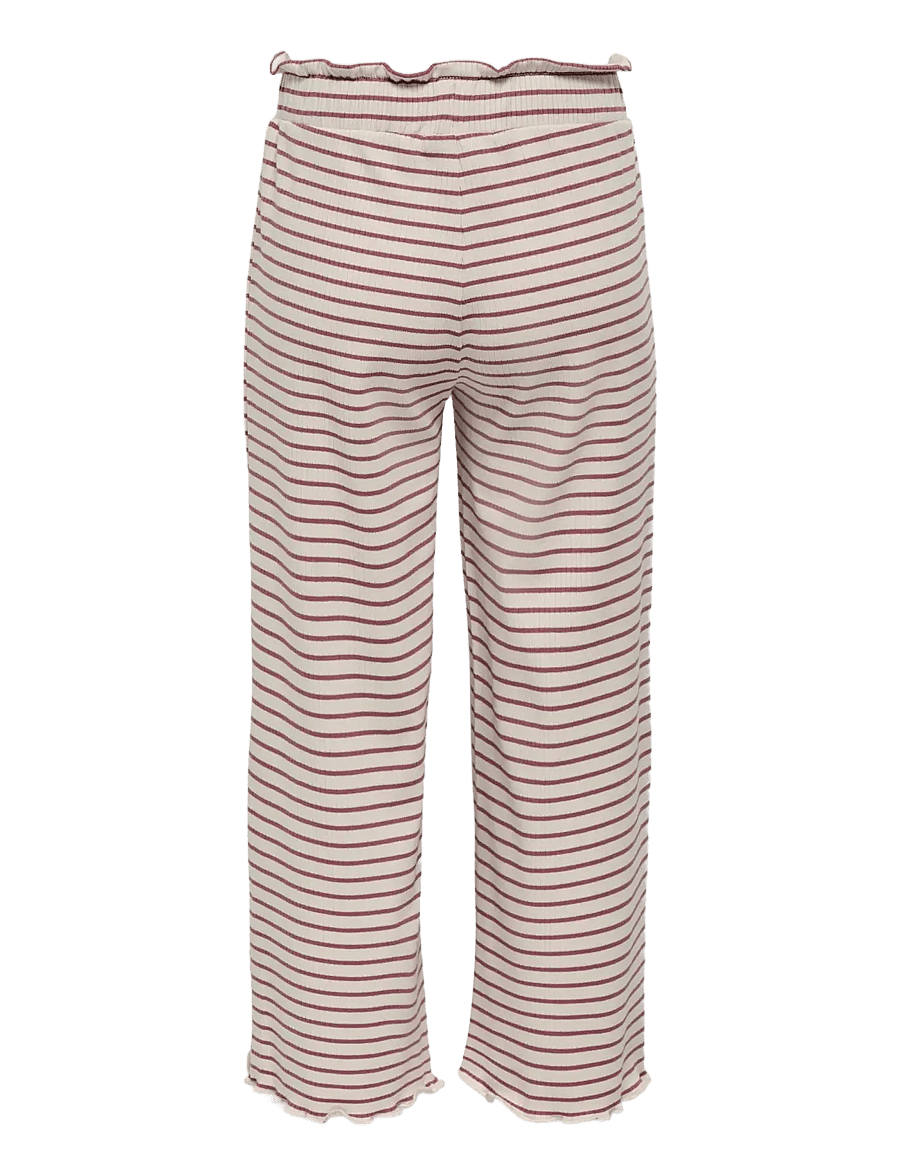 Kids Only - KMGMAUDE LIFE STRIPE WIDE PANT JRS NOOS - babybukser - oatmeal - 2