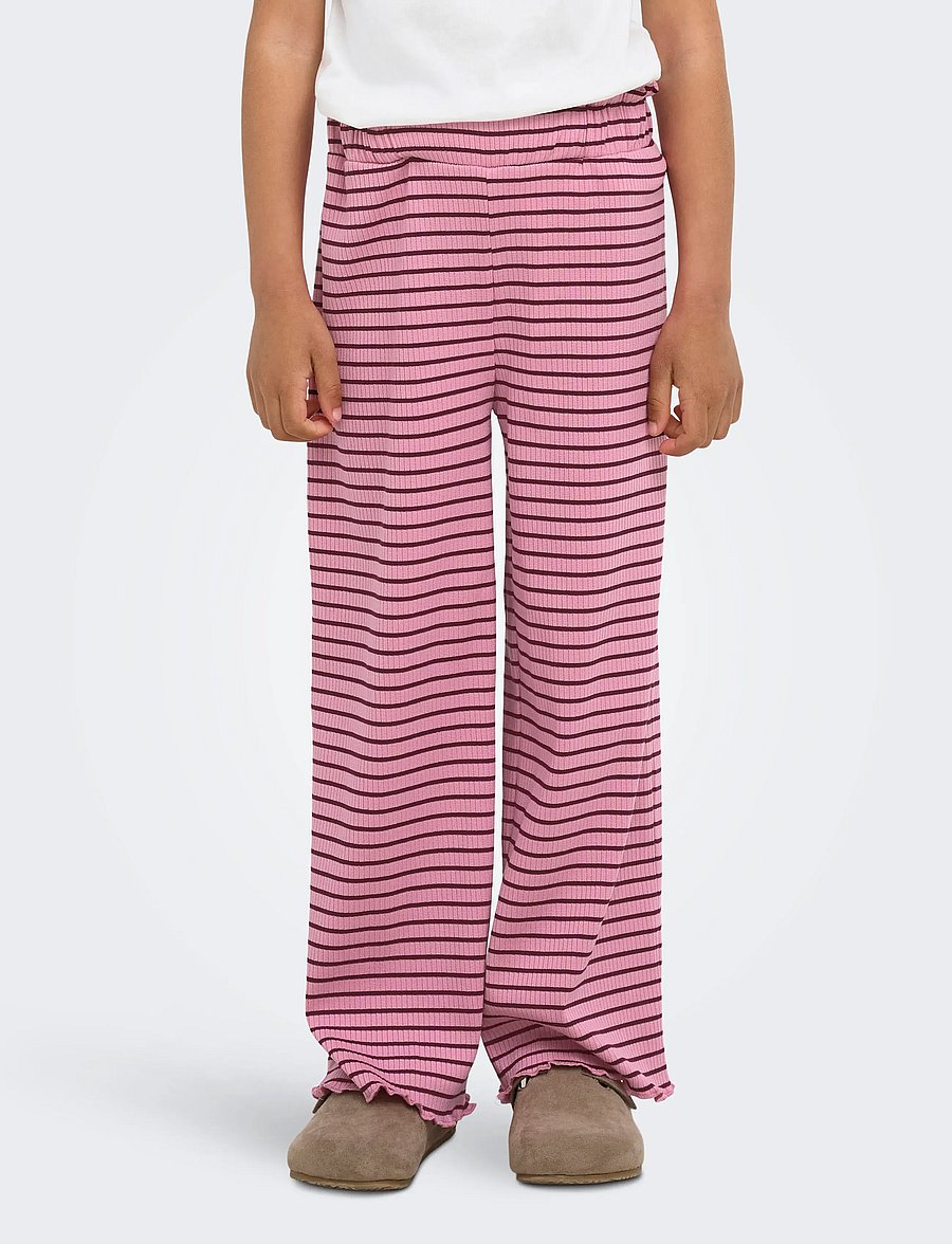 Kids Only - KMGMAUDE LIFE STRIPE WIDE PANT JRS NOOS - babybukser - sea pink - 0