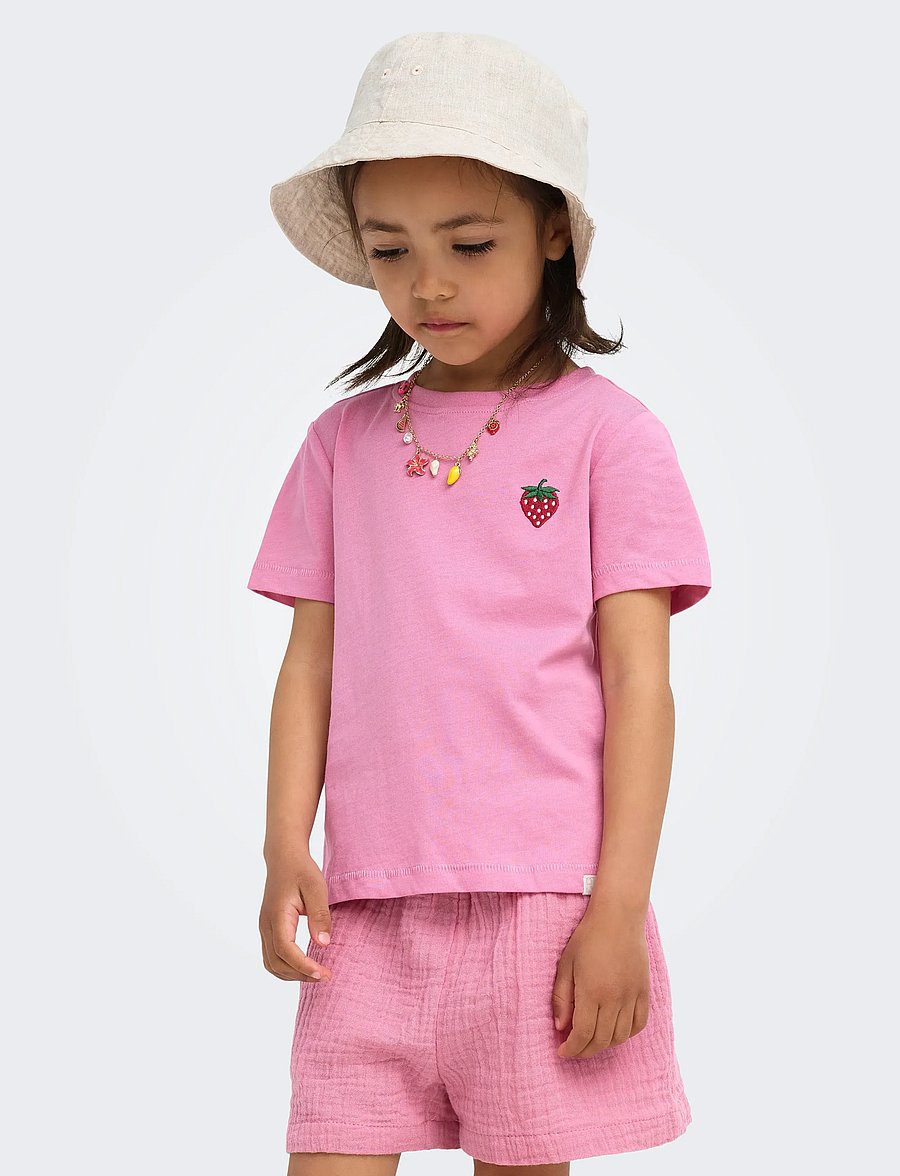 Kids Only - KMGVEGA LIFE SS REG EMB TEE BOX JRS NOOS - korte mouwen - cashmere rose - 0