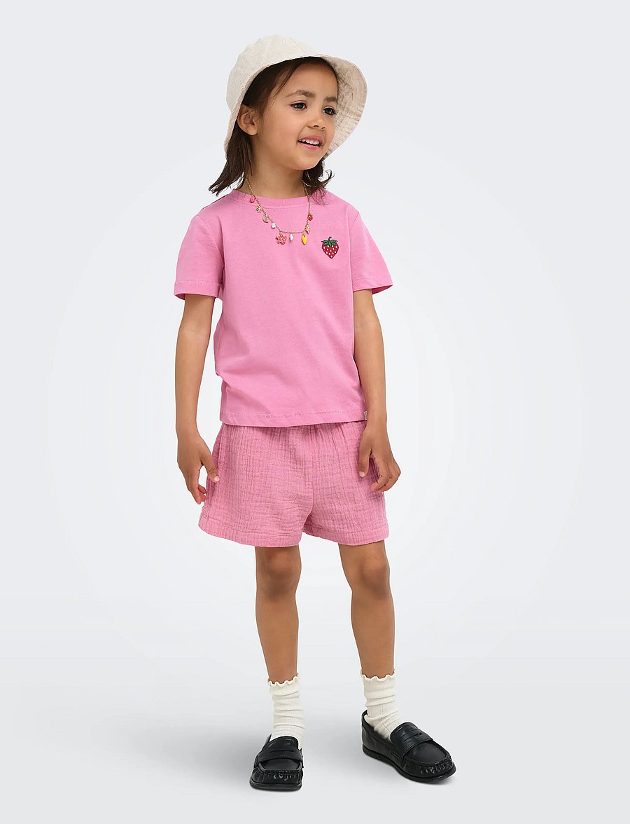 Kids Only - KMGVEGA LIFE SS REG EMB TEE BOX JRS NOOS - korte mouwen - cashmere rose - 4