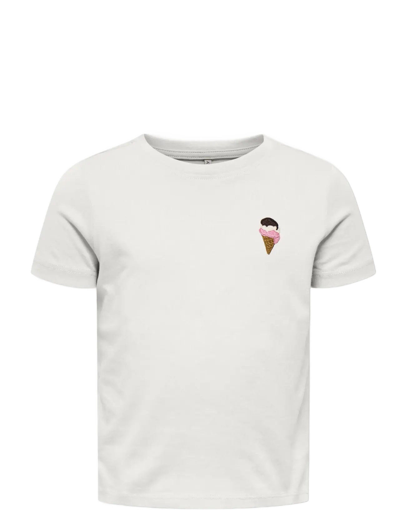 Kids Only KMGVEGA LIFE SS REG EMB TEE BOX JRS NOOS - Kleding - CLOUD DANCER / cream