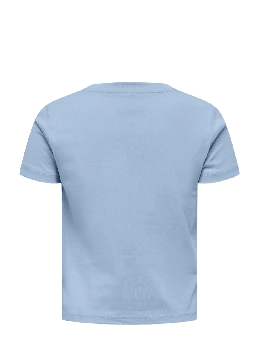 Kids Only - KMGVEGA LIFE SS REG EMB TEE BOX JRS NOOS - kortærmede t-shirts - soft chambray - 2