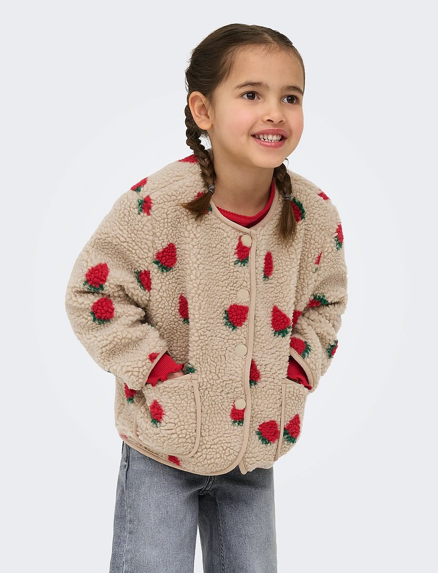 Kids Only - KMGHOKY L/S TEDDY JACKET OTW NOOS - fleecejacken - silver mink - 0