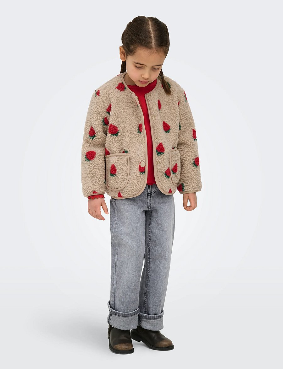 Kids Only - KMGHOKY L/S TEDDY JACKET OTW NOOS - fleecejacken - silver mink - 4
