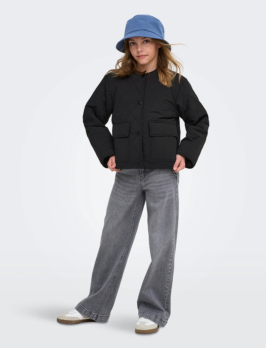 Kids Only - KOGROSALINA QUILTED JACKET VD OTW NOOS - quiltede jakker - black - 4