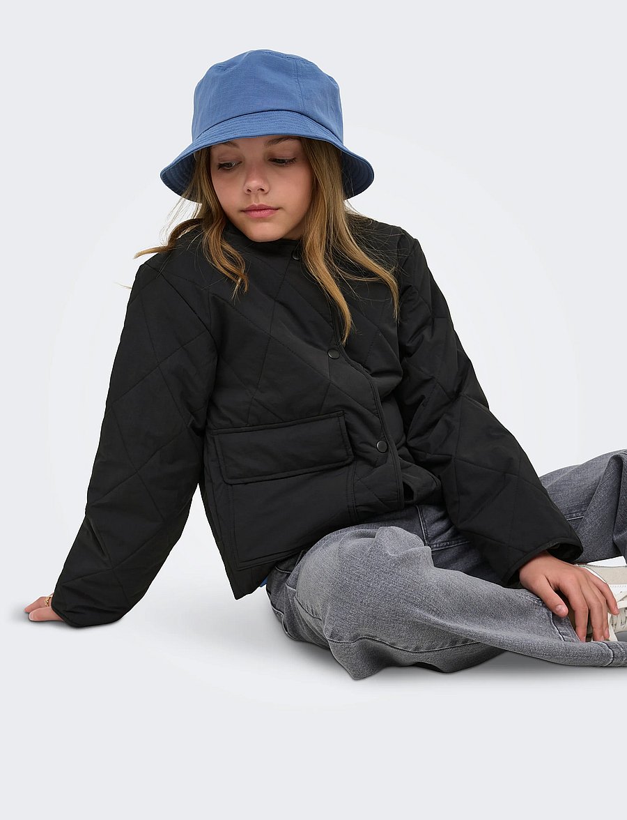 Kids Only - KOGROSALINA QUILTED JACKET VD OTW NOOS - quiltede jakker - black - 5