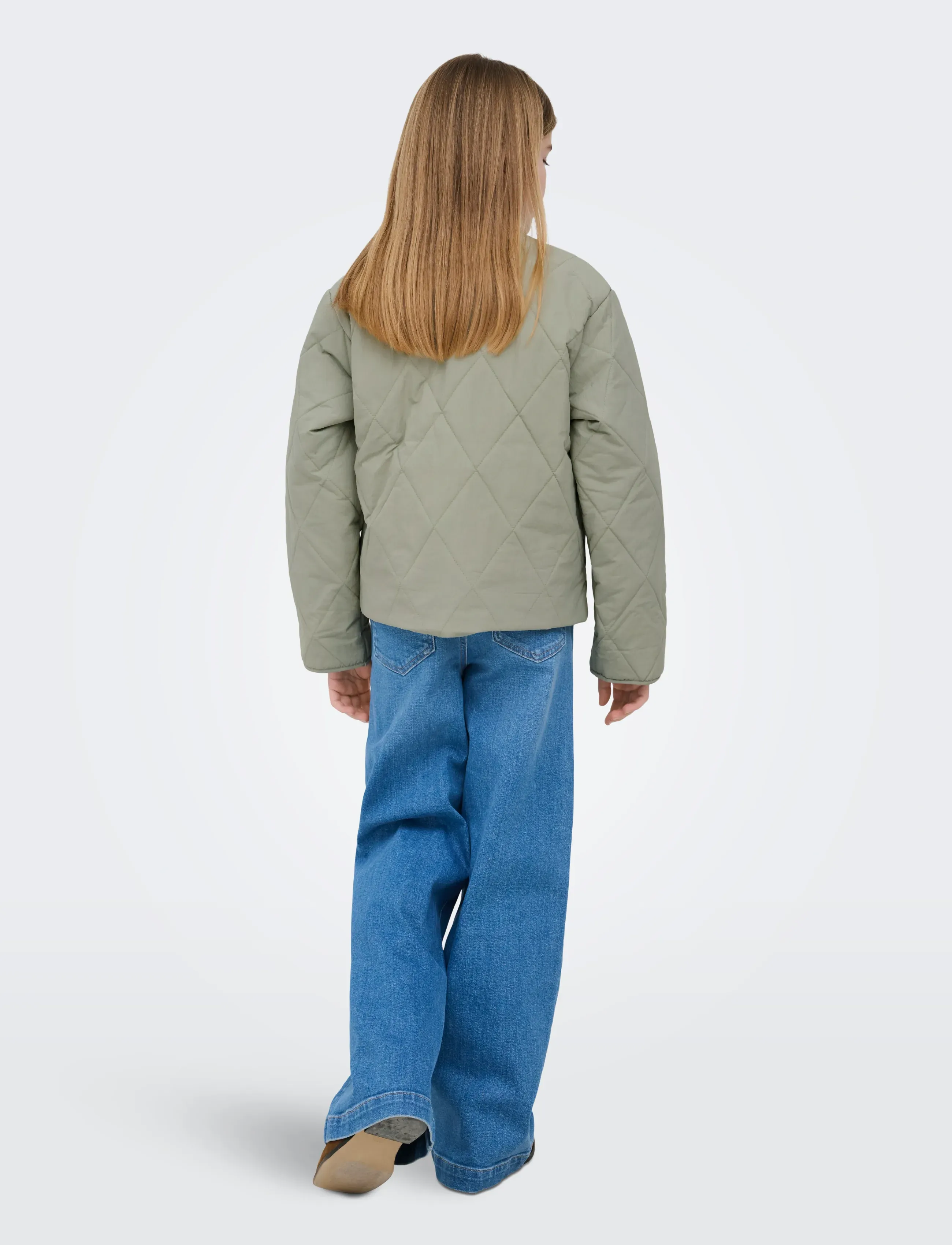 Kids Only - KOGROSALINA QUILTED JACKET VD OTW NOOS - quiltede jakker - seagrass - 3