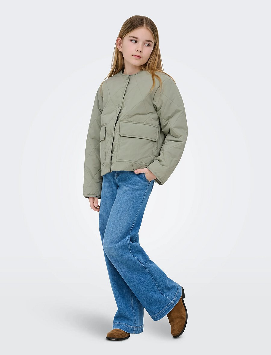 Kids Only - KOGROSALINA QUILTED JACKET VD OTW NOOS - quiltede jakker - seagrass - 4