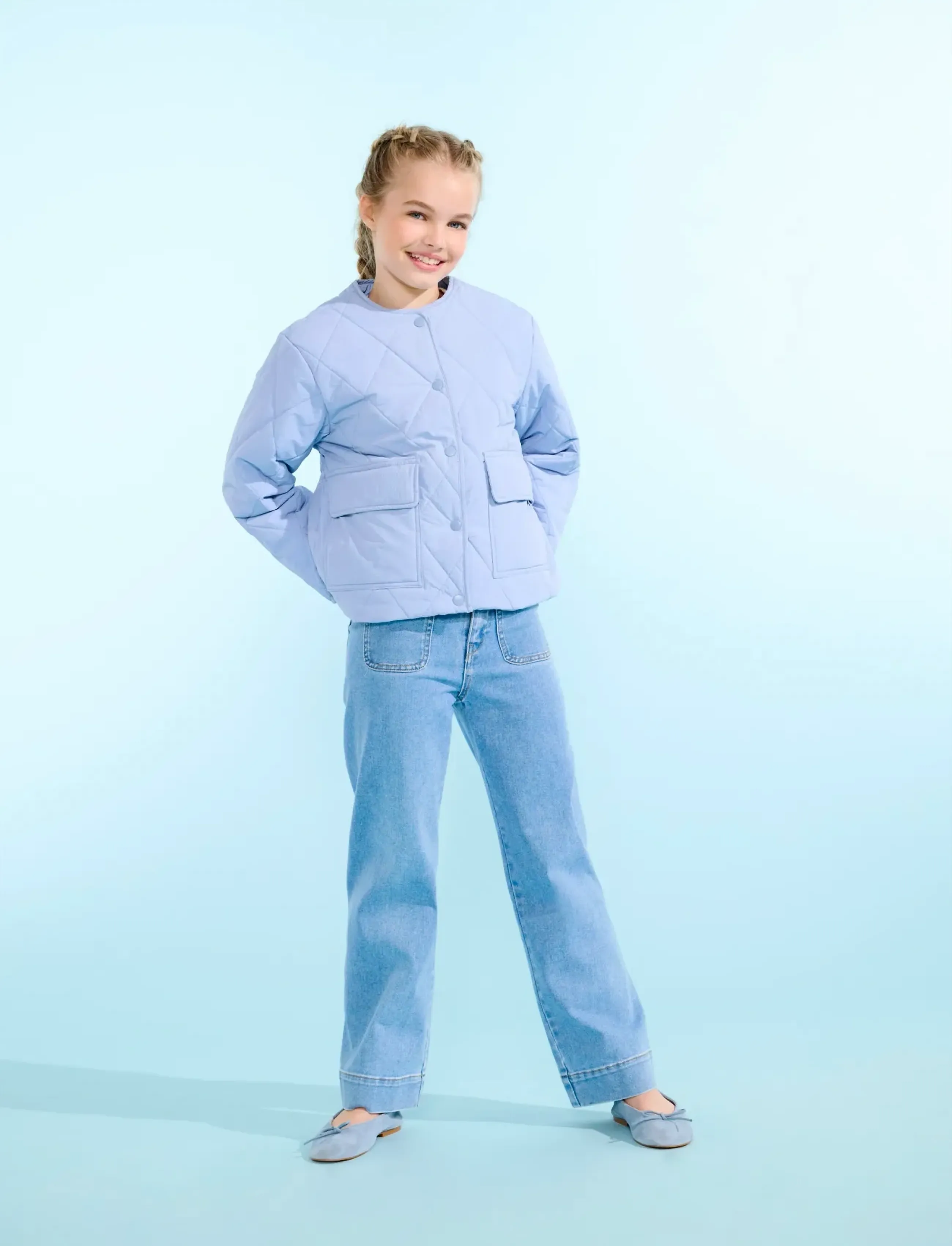 Kids Only Kogrosalina Quilted Jacket Vd Otw Noos, 152, Blue, Jakker & Frakker > Quiltede Jakker, Børn