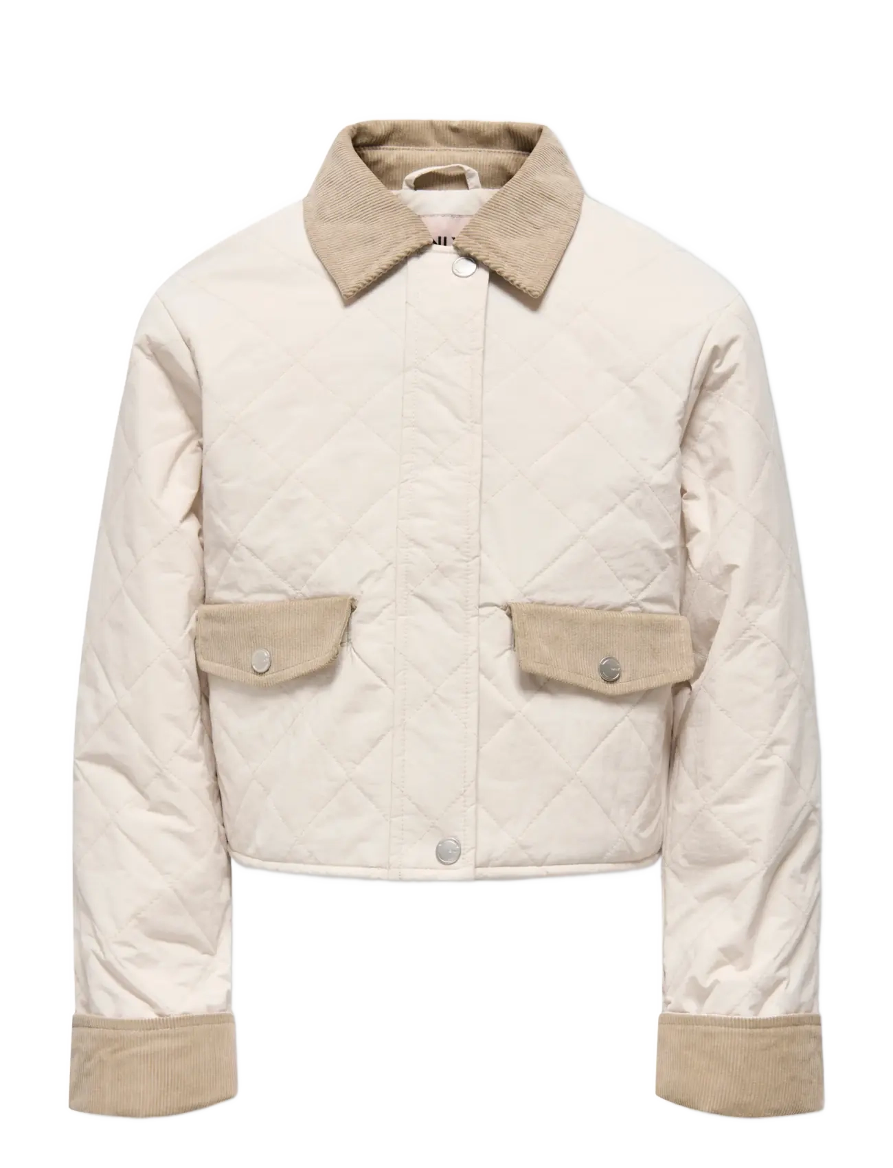 Kids Only KOGROSALINA QUILTED MIX JACKET VD OTW - Útiföt - MOONBEAM / cream