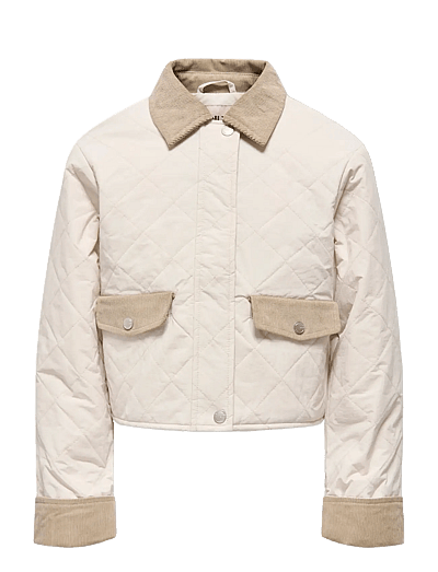 Kids Only KOGROSALINA QUILTED MIX JACKET VD OTW - Jackets - MOONBEAM / cream