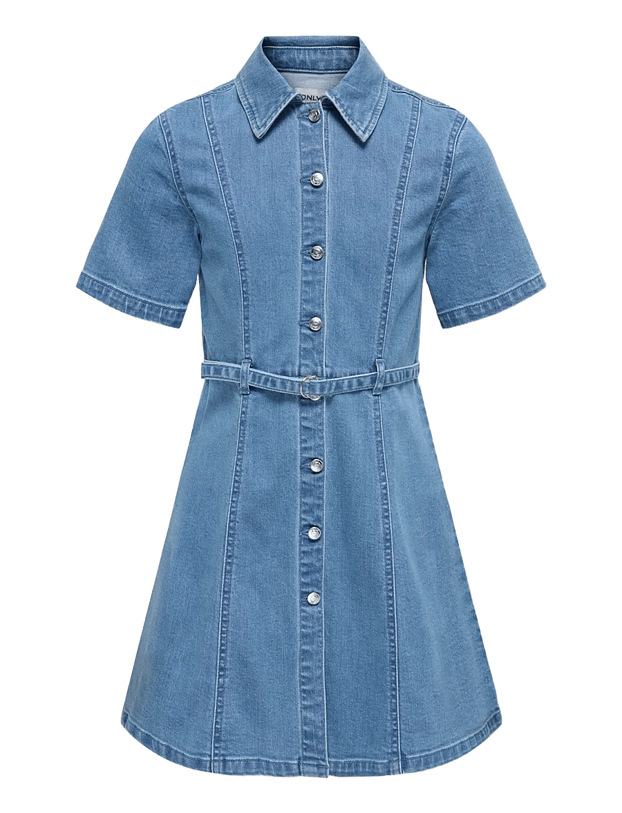 Kids Only - KOGNOA SS BELTED DNM DRESS YOR - robes décontractées à manches courtes - medium blue denim - 0