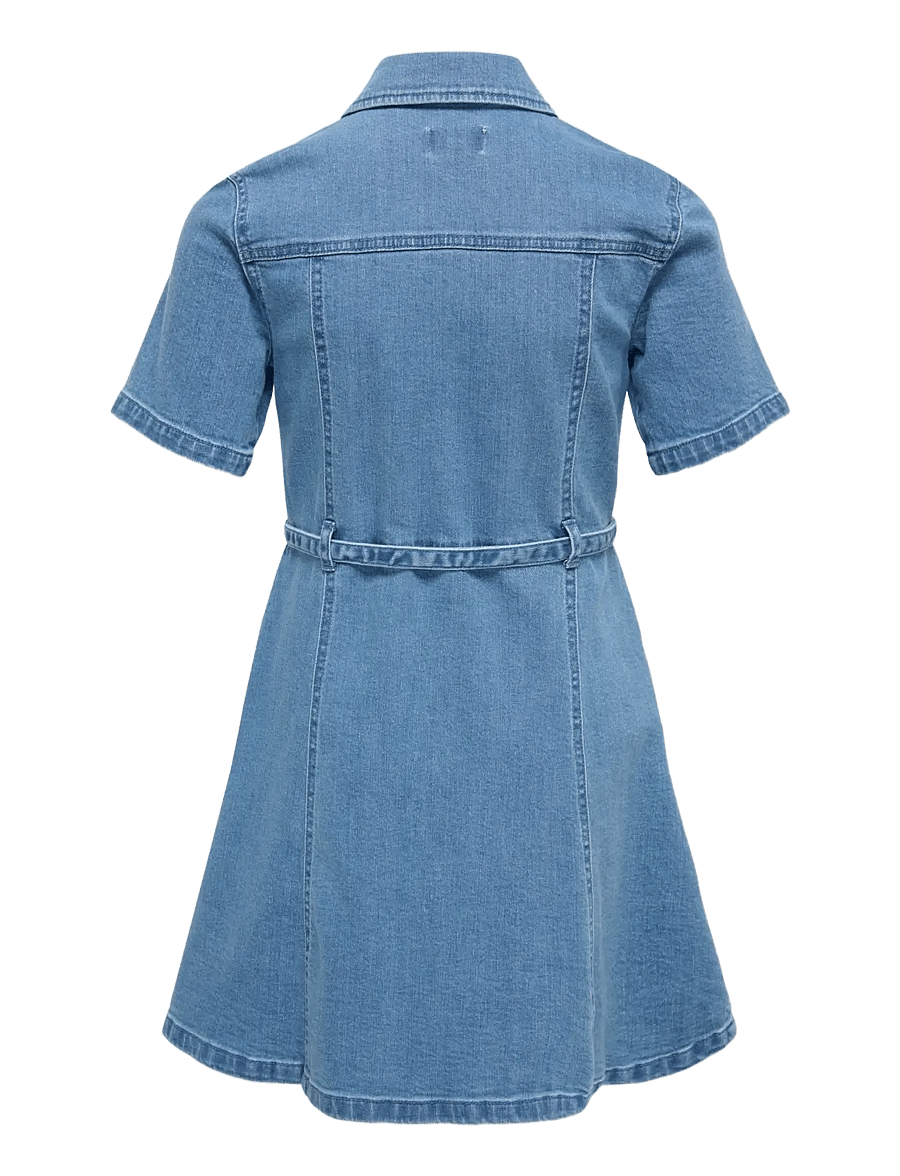 Kids Only - KOGNOA SS BELTED DNM DRESS YOR - robes décontractées à manches courtes - medium blue denim - 1