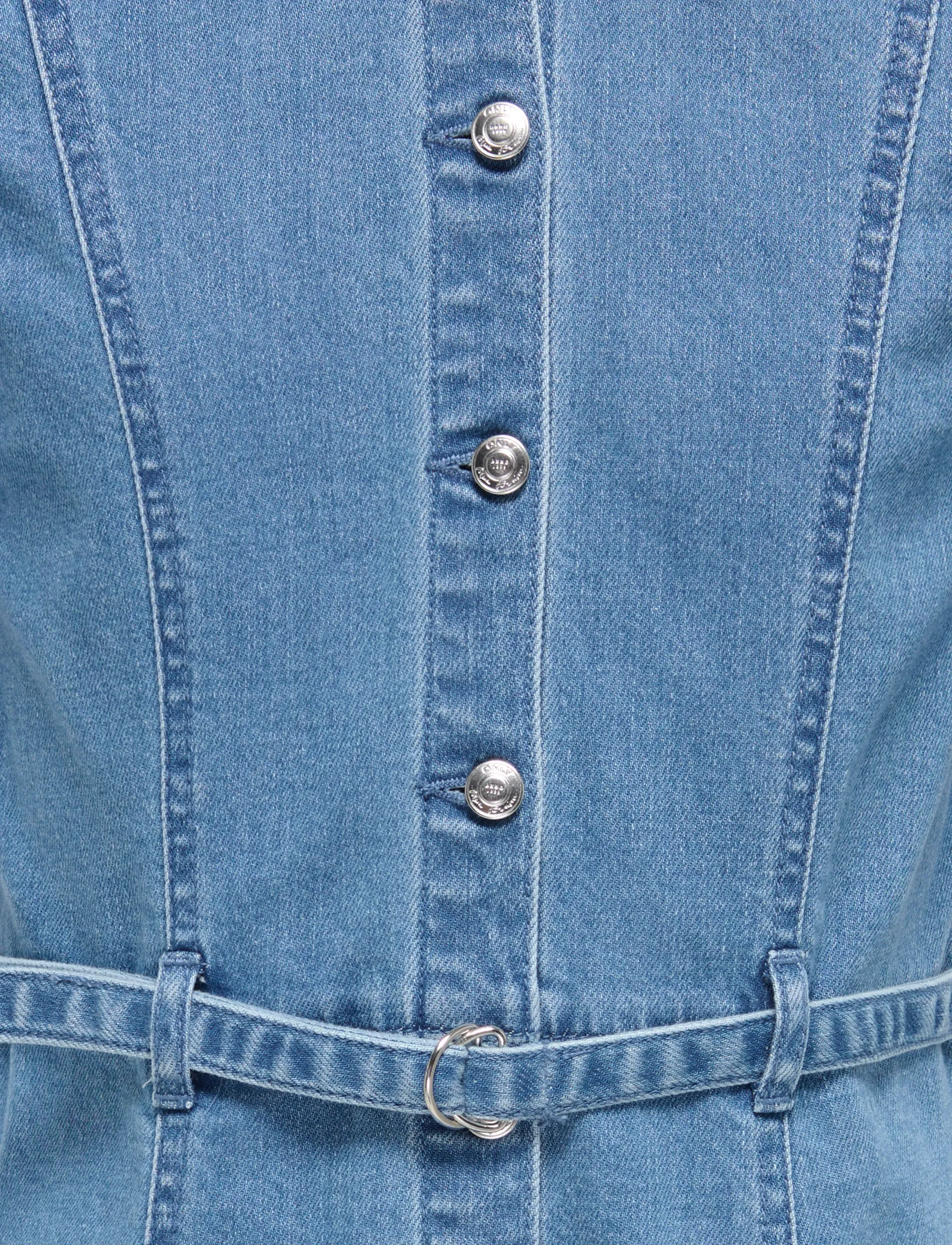 Kids Only - KOGNOA SS BELTED DNM DRESS YOR - robes décontractées à manches courtes - medium blue denim - 2