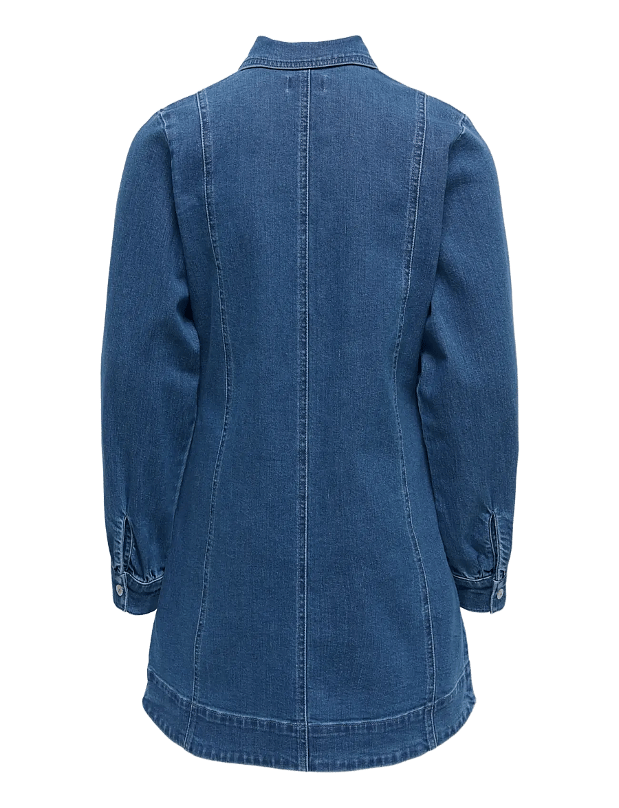 Kids Only - KOGFENJA LS SHAPED DNM DRESS - medium blue denim - 1
