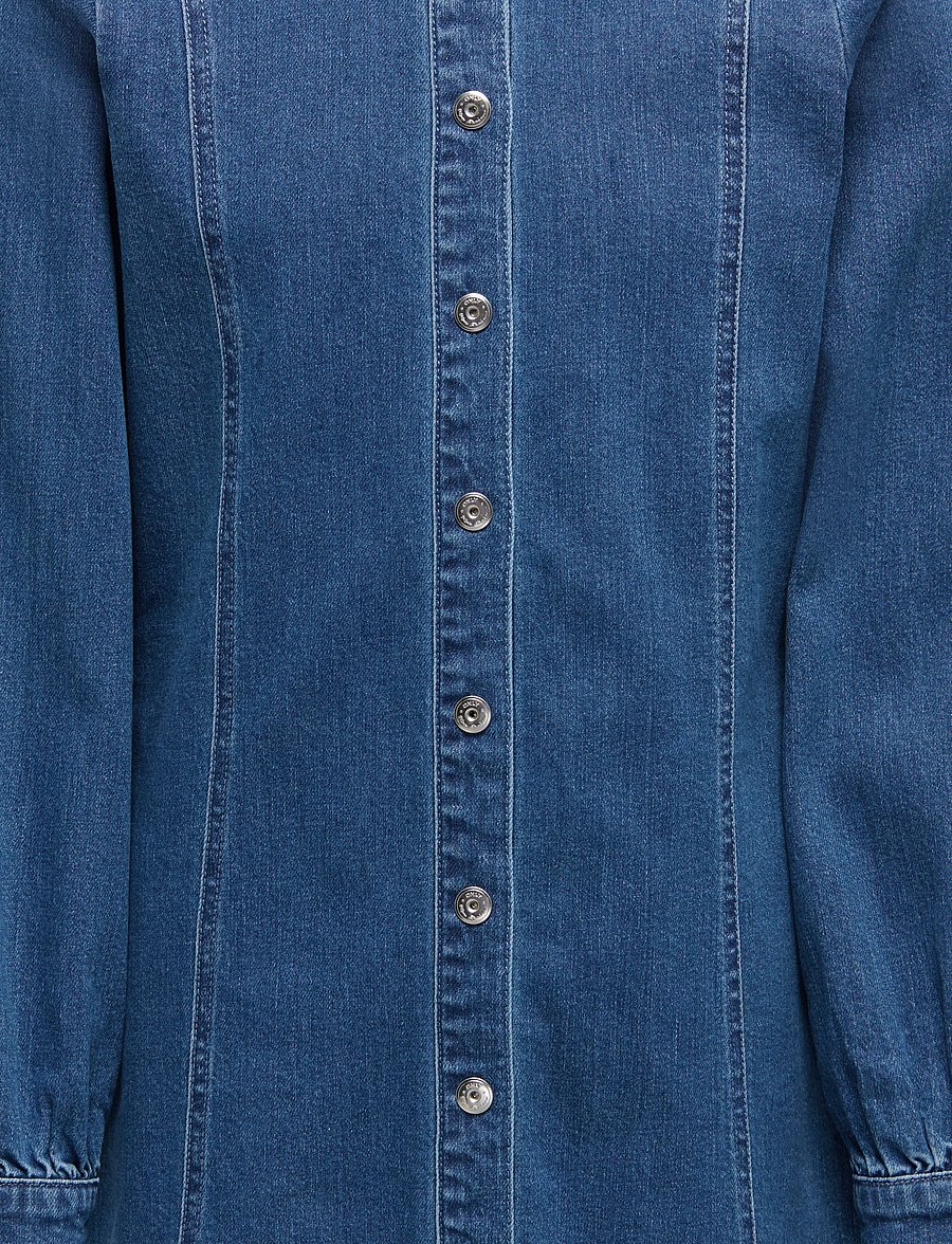 Kids Only - KOGFENJA LS SHAPED DNM DRESS - medium blue denim - 2