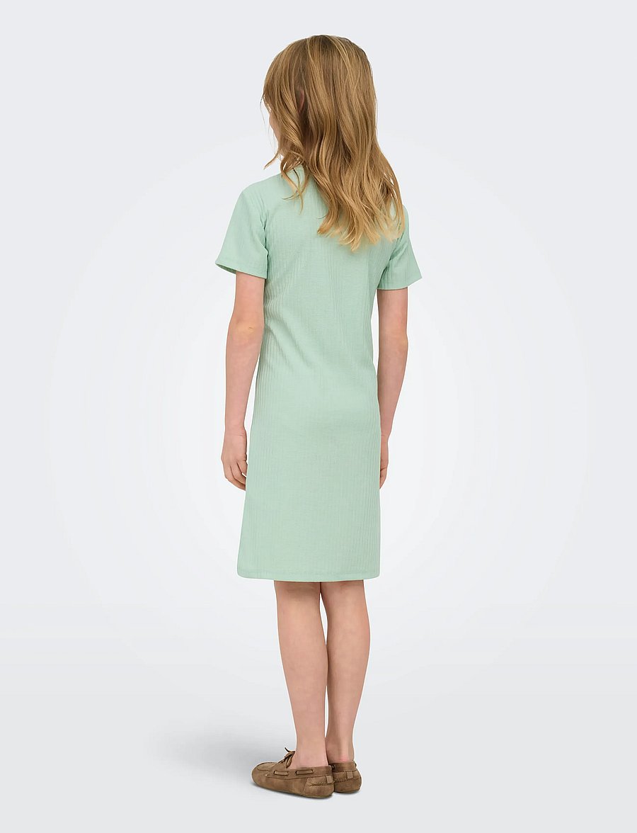 Kids Only - KOGNELLA S/S DRESS VD JRS NOOS - kurzärmelige freizeitkleider - aqua foam - 3