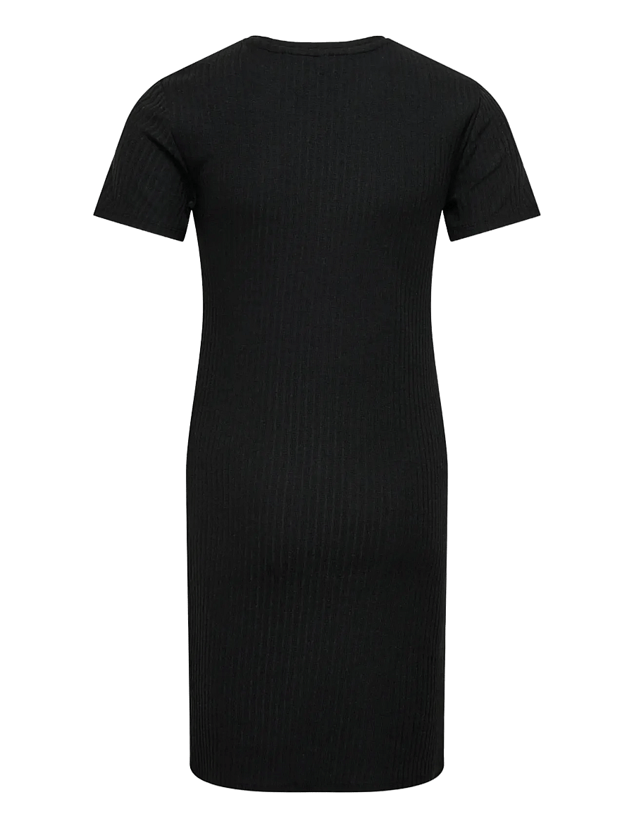 Kids Only - KOGNELLA S/S DRESS VD JRS NOOS - kurzärmelige freizeitkleider - black - 2