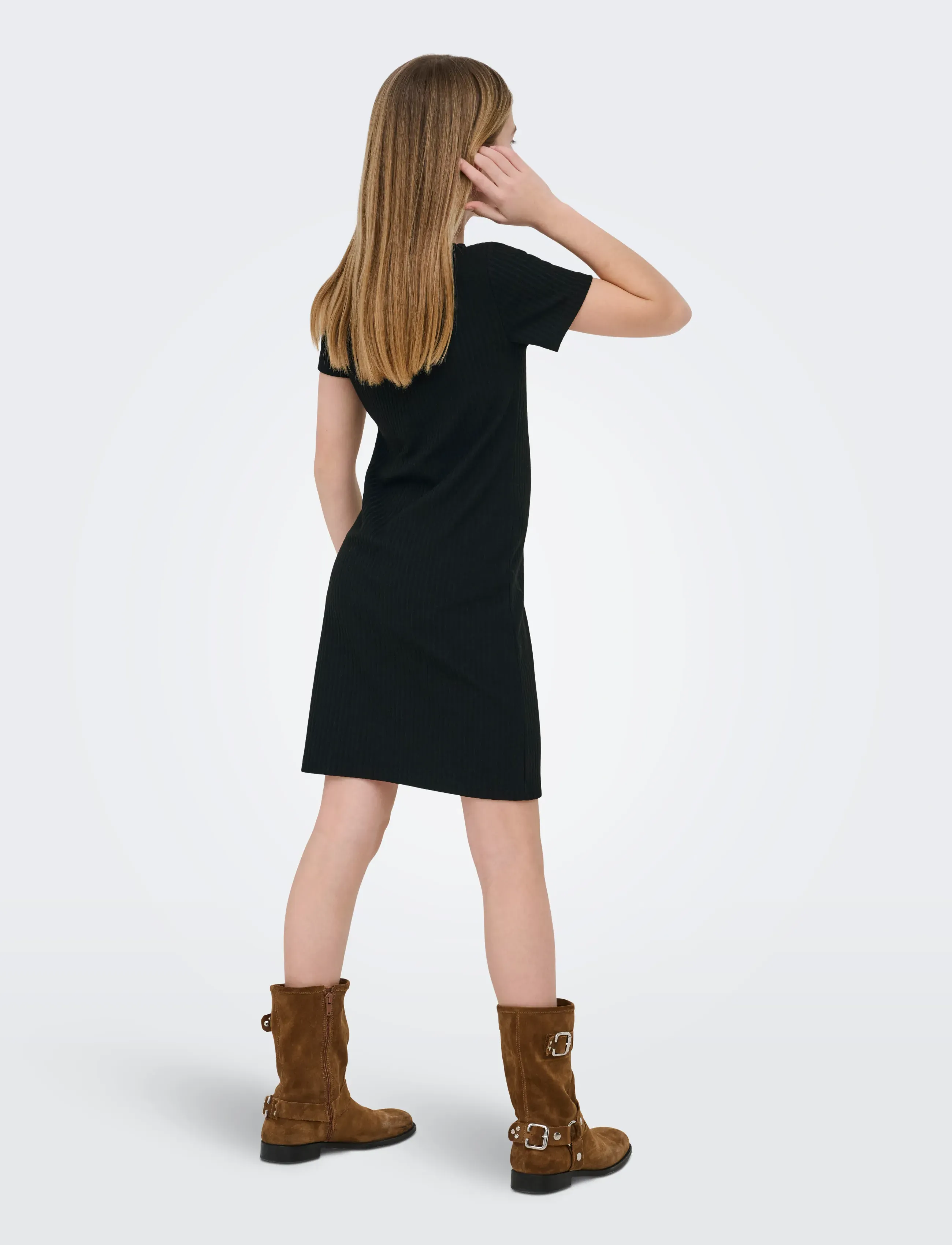 Kids Only - KOGNELLA S/S DRESS VD JRS NOOS - kortærmede hverdagskjoler - black - 3