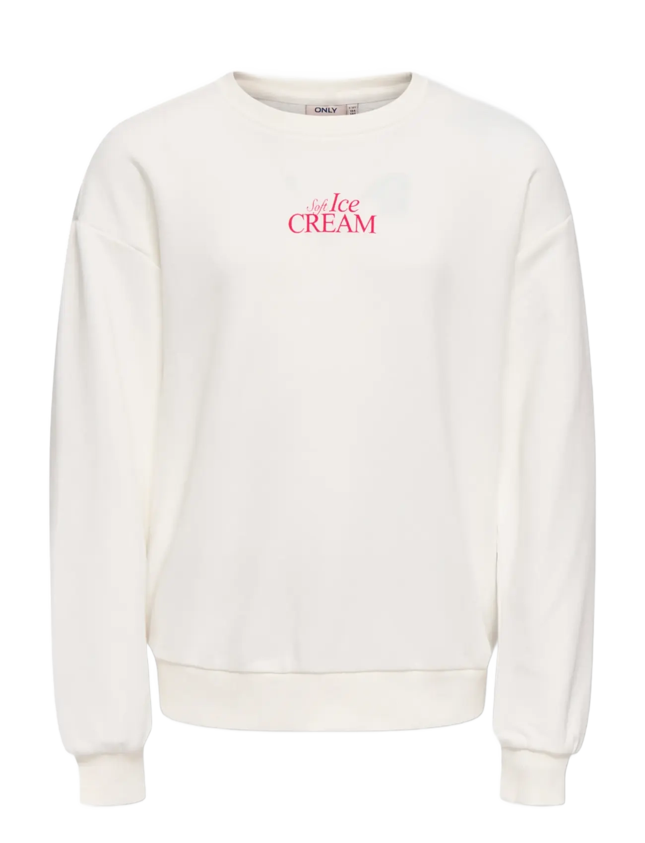 Kids Only KOGPHILEA LIFE L/S LOOSE UB VD SWT NOOS - Barn 98-134 - CLOUD DANCER / cream