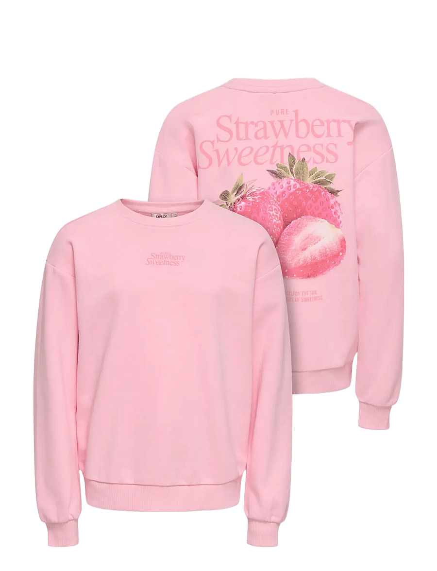 Kids Only - KOGPHILEA LIFE L/S LOOSE UB VD SWT NOOS - sweatshirts - romance rose - 2