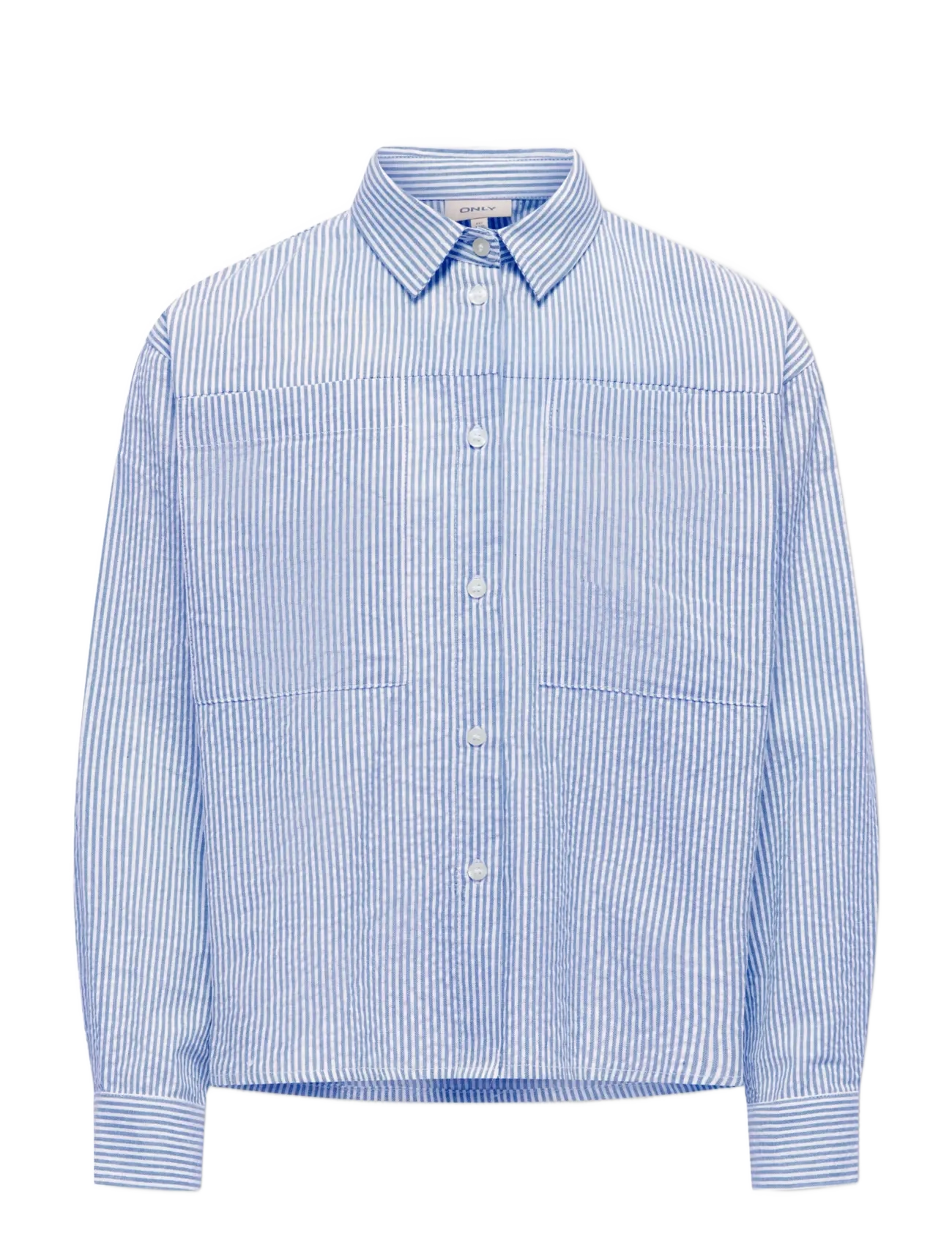 Kids Only KOGSMILLA LIFE STRIPED KNOT SHIRT VD WVN - Overdele - CLOUD DANCER / blue