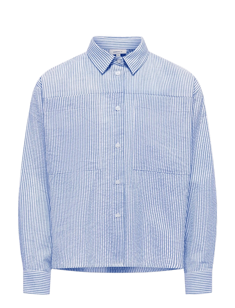 Kids Only - KOGSMILLA LIFE STRIPED KNOT SHIRT VD WVN - long-sleeved shirts - cloud dancer - 1