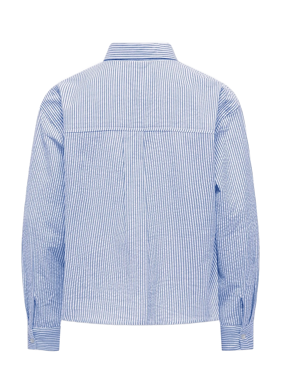 Kids Only - KOGSMILLA LIFE STRIPED KNOT SHIRT VD WVN - pitkähihaiset kauluspaidat - cloud dancer - 2