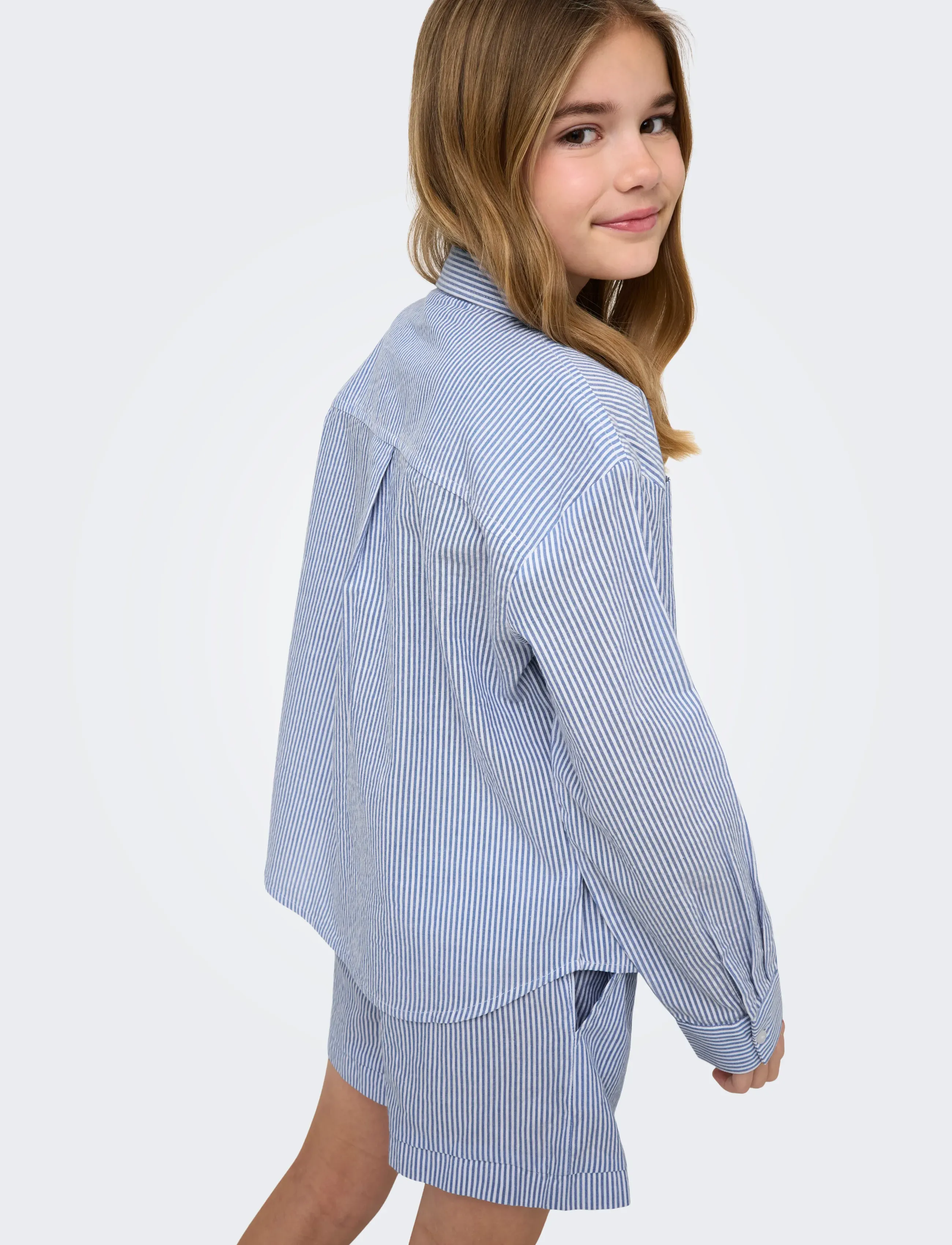 Kids Only - KOGSMILLA LIFE STRIPED KNOT SHIRT VD WVN - langärmlige hemden - cloud dancer - 5