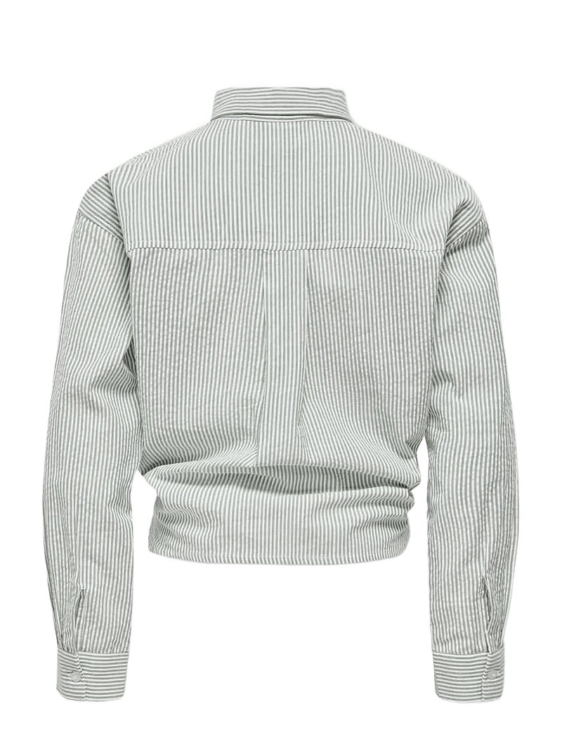 Kids Only - KOGSMILLA LIFE STRIPED KNOT SHIRT VD WVN - langærmede skjorter - laurel wreath - 1