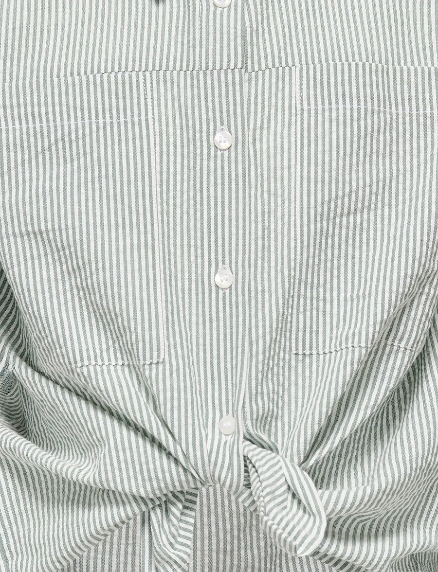 Kids Only - KOGSMILLA LIFE STRIPED KNOT SHIRT VD WVN - pikkade varrukatega särgid - laurel wreath - 2
