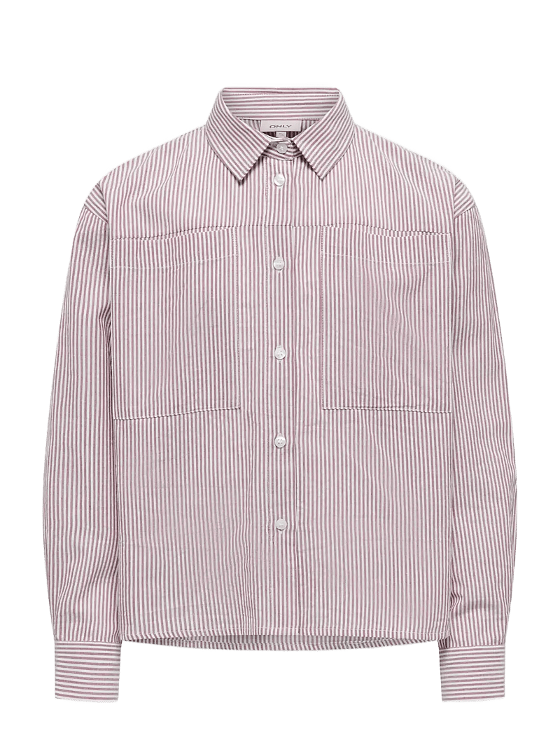 Kids Only - KOGSMILLA LIFE STRIPED KNOT SHIRT VD WVN - langærmede skjorter - rose brown - 1