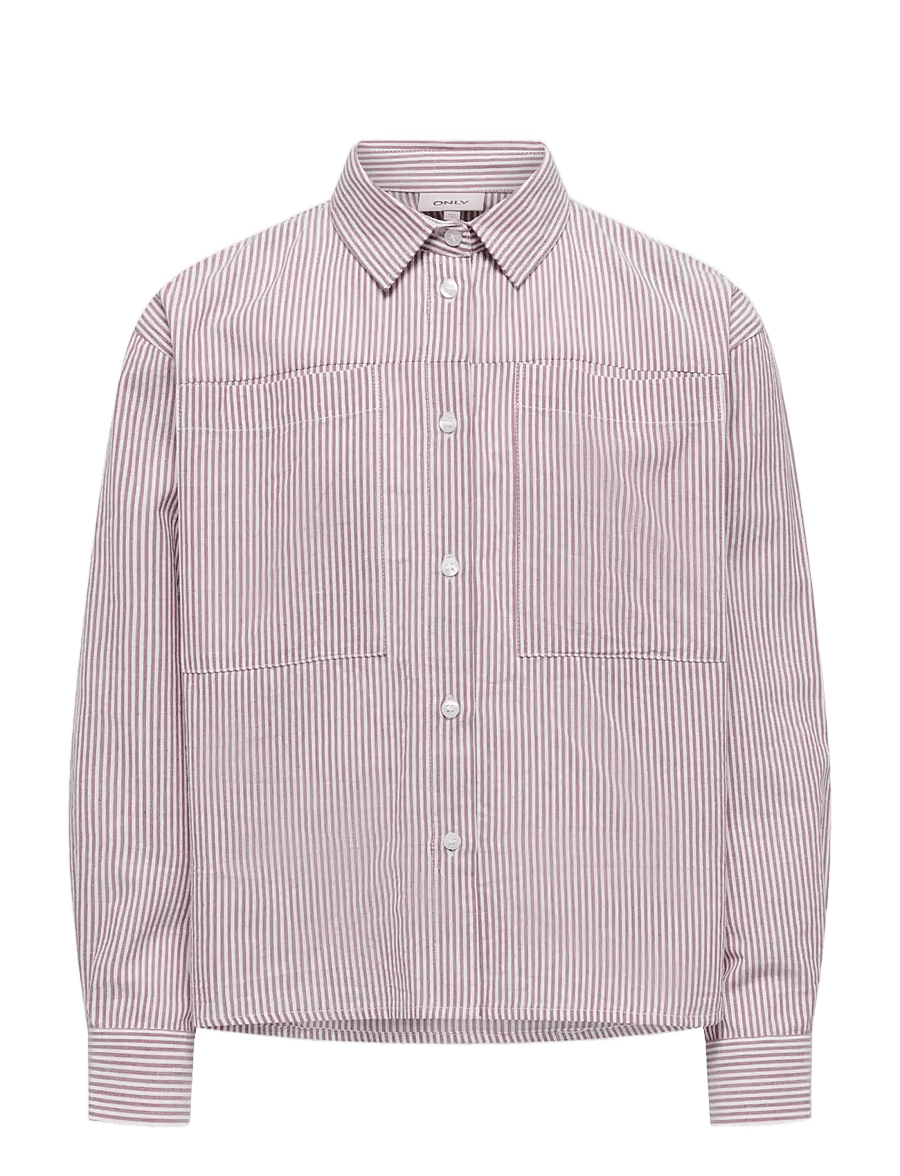 Kids Only - KOGSMILLA LIFE STRIPED KNOT SHIRT VD WVN - långärmade skjortor - rose brown - 1