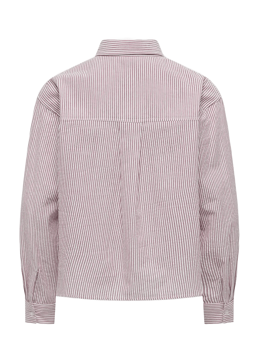 Kids Only - KOGSMILLA LIFE STRIPED KNOT SHIRT VD WVN - långärmade skjortor - rose brown - 2