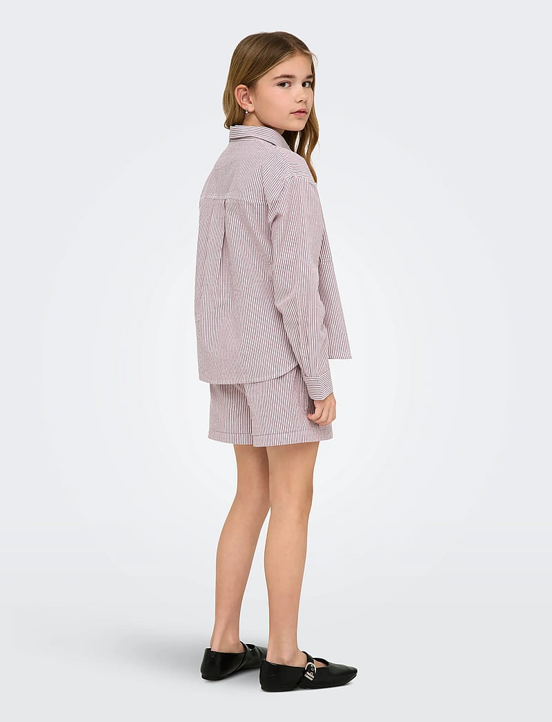 Kids Only - KOGSMILLA LIFE STRIPED KNOT SHIRT VD WVN - langærmede skjorter - rose brown - 3