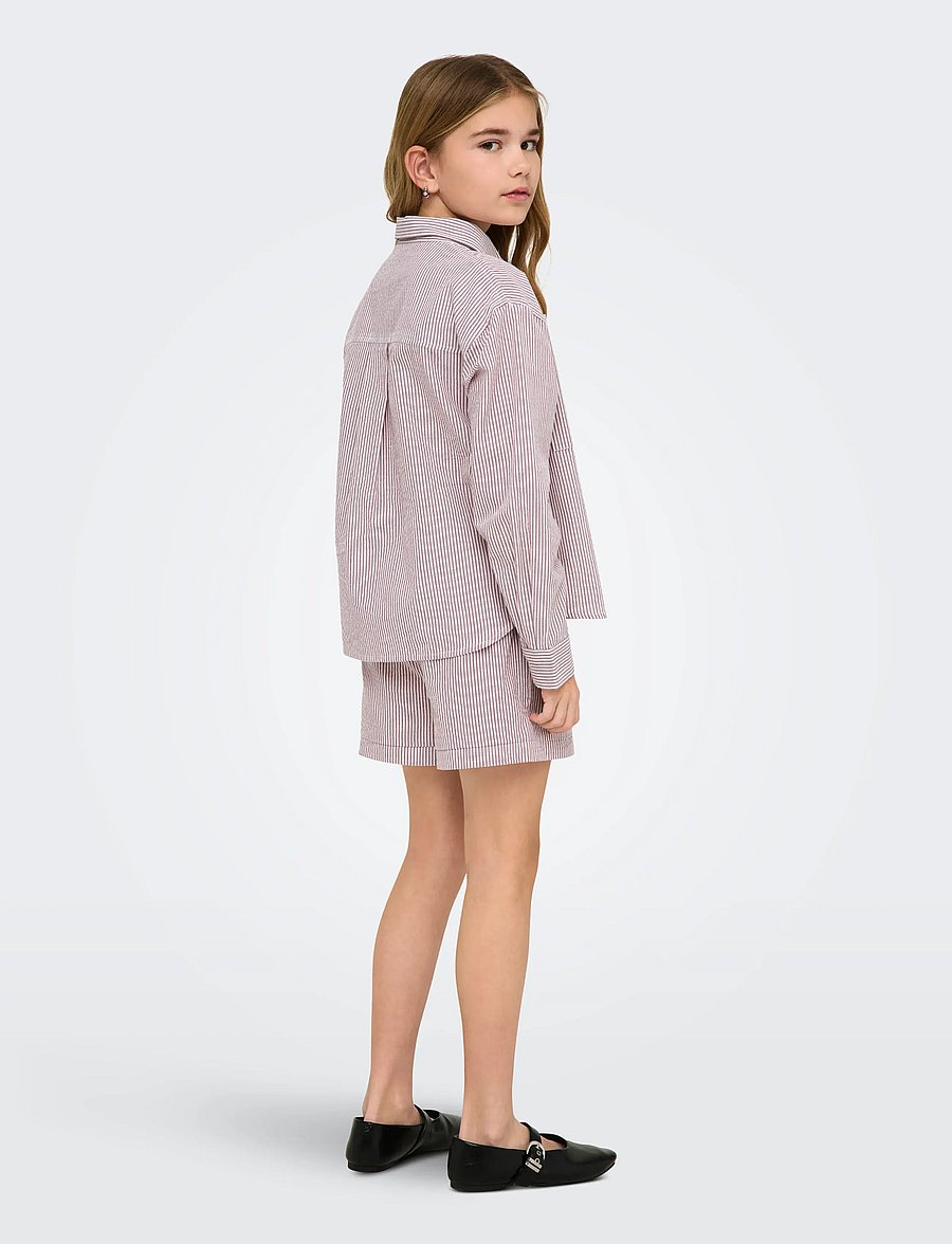 Kids Only - KOGSMILLA LIFE STRIPED KNOT SHIRT VD WVN - långärmade skjortor - rose brown - 3