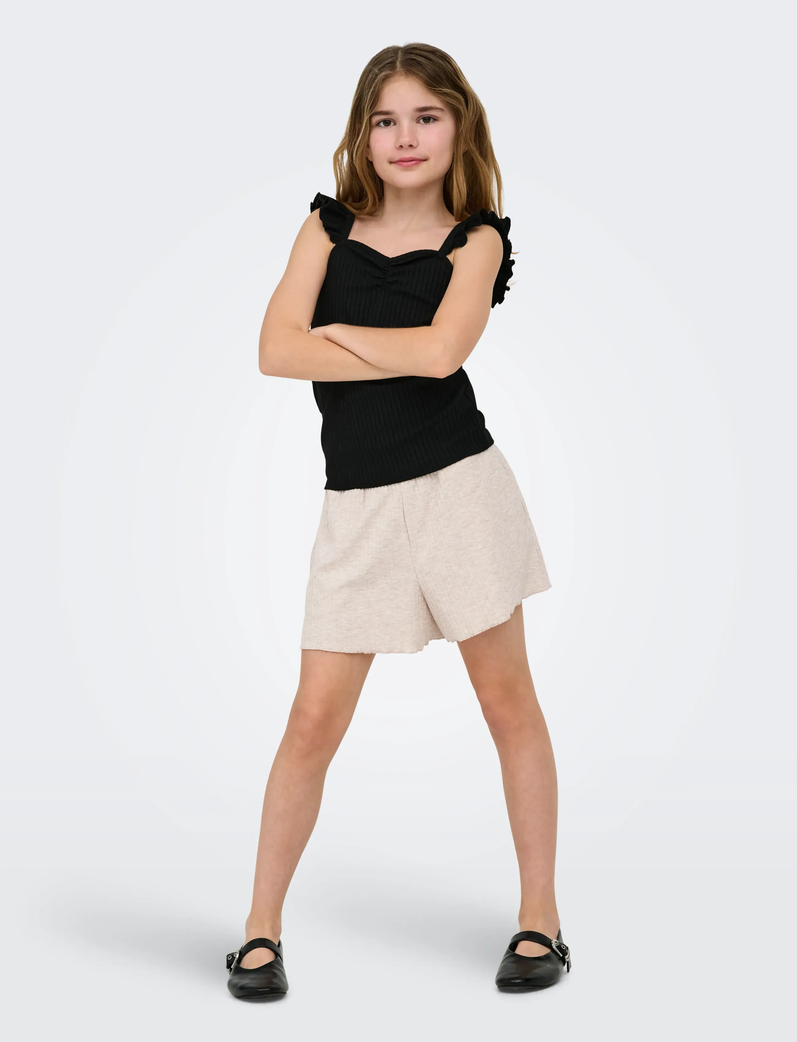 Kids Only - KOGNELLA WIDE SHORTS VD JRS NOOS - casual shorts - pumice stone - 4
