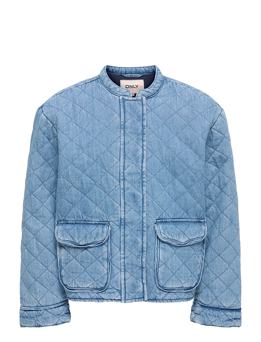 Kids Only - KOGHALLIE QUILTED DNM JACKET AKM - steppjacken - light blue denim - 1