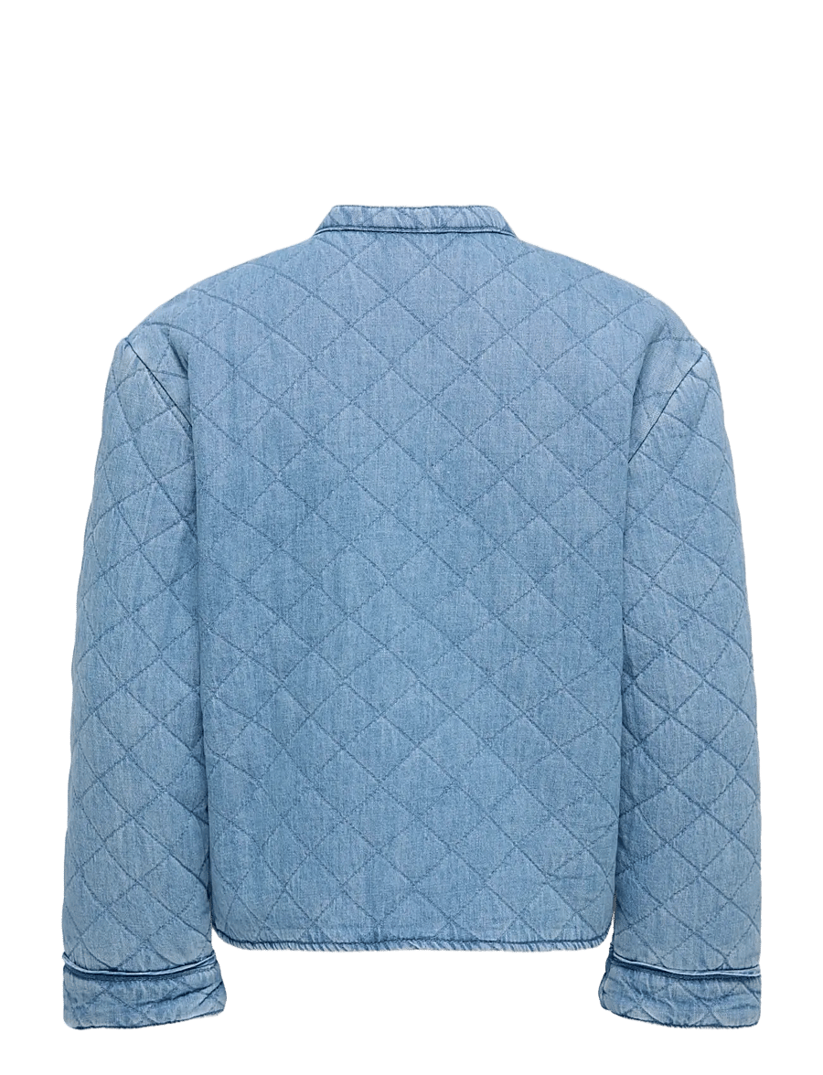 Kids Only - KOGHALLIE QUILTED DNM JACKET AKM - steppjacken - light blue denim - 2